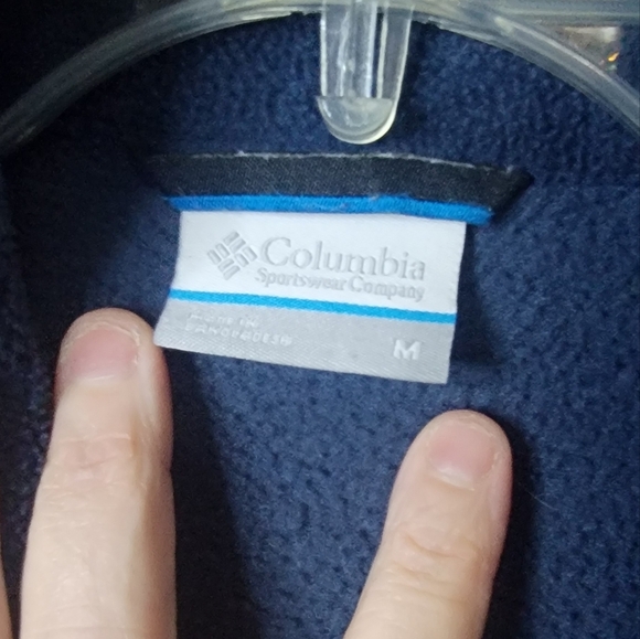 Men's Columbia Blue Fleece Jacket - Picture 8 of 11